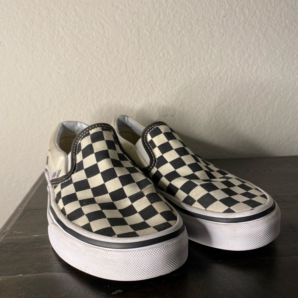 womens vans asher slip-on black/off white .